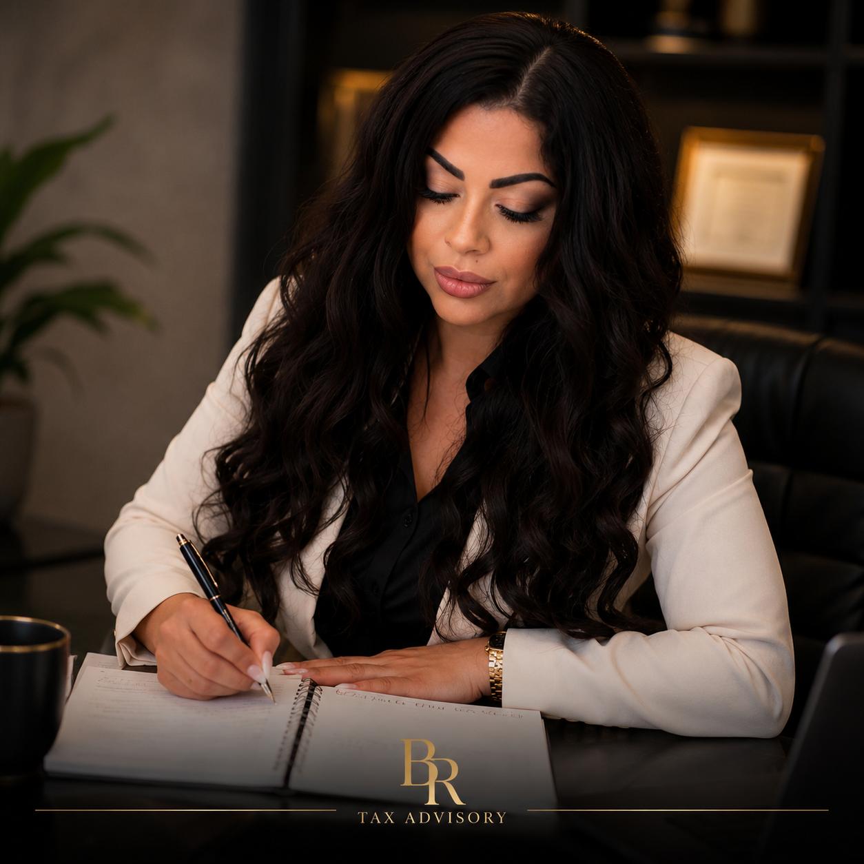 Brenda Reyes reviewing business strategy